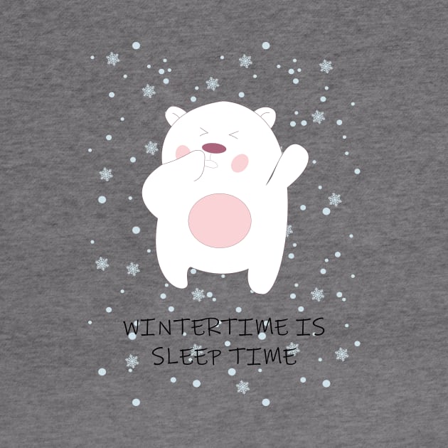 Ice Bear Wintertime is sleeptime - Polar bear by startupmindset